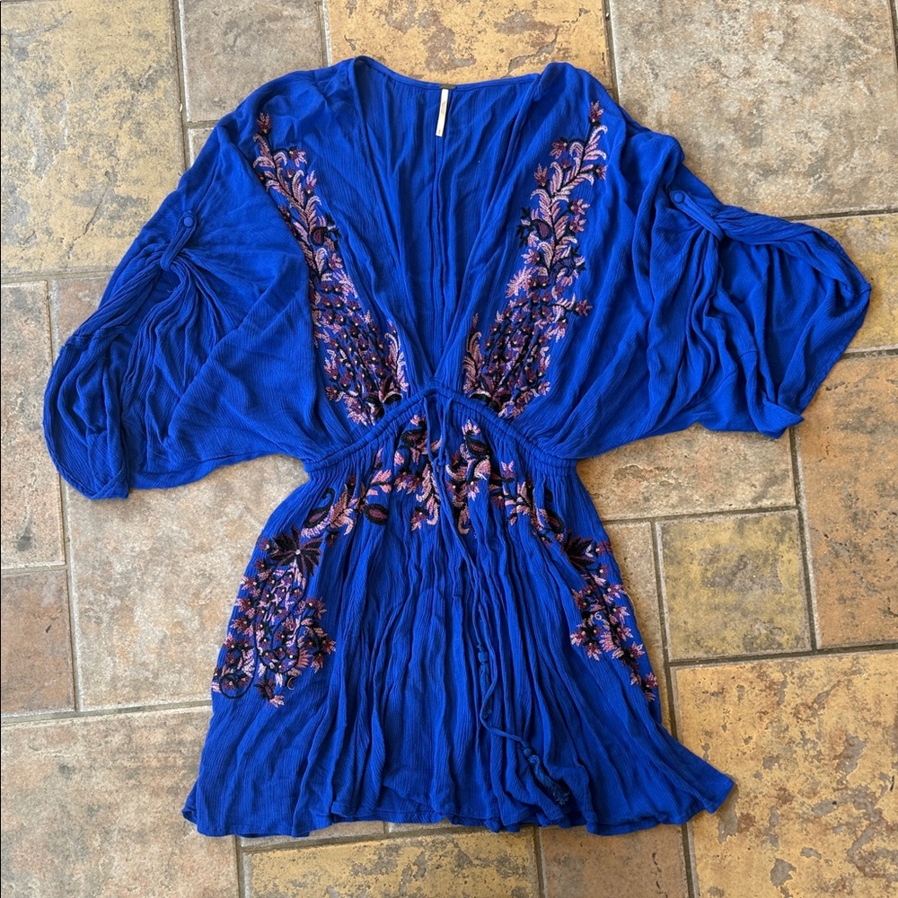Free People Pretty Pineapple Embroidered Dress - Picture 3 of 5